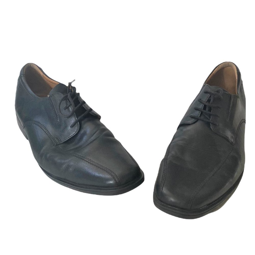 Mens Clarks Oxford Shoes Size 13 M Black Lace Up Soft Cushion Ortholite